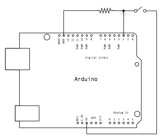 Controlling a button with an LED - circuit